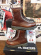 Dr Martens Studded, Brown 8 Hole Ankle Boots, Womens Leather Boots, Limited Edition / Various Sizes / 1C71