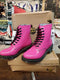 Dr Martens Clemency 8 Hole Heeled Boot Pink Patent Size 6