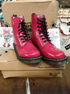 Dr Martens, size UK4-7, Clemency Red Patent Heeled 8 Hole