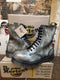 Dr Martens 1919 Bex 10 Hole Steel Silver Fish Metallic Various Sizes