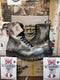 Dr Martens 1919 Bex 10 Hole Steel Silver Fish Metallic Various Sizes