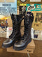 Dr Martens Le Sequin, Size UK4, Black Metallic 14 Hole