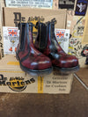 Dr Martens Chelsea Boots/ Size UK4/ Made in England/ 1976 Burgundy Rub Off Steel