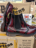 Dr Martens Chelsea Boots/ Size UK4/ Made in England/ 1976 Burgundy Rub Off Steel