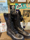 Dr Martens Le Sequin, Size UK4, Black Metallic 14 Hole