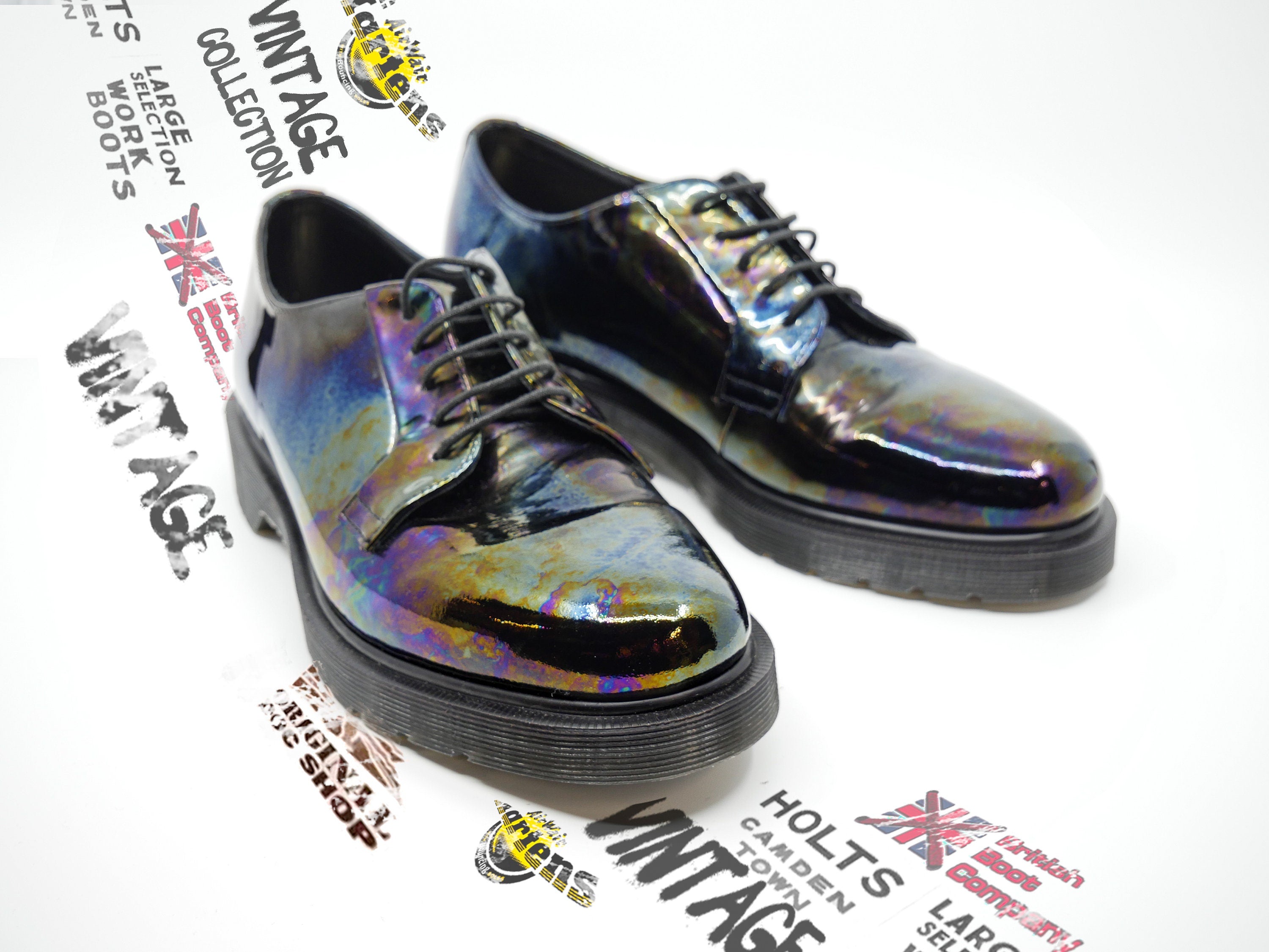 Dr Martens, Size UK7, Leather Oxford Shoes, Petrol, Rare