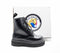 Grinders Black Boots, Platform Sole, Zip and Lace, Goodyear Welted Boots, Leather Boots, 8 eye Boots