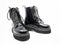 Grinders Black Boots, Platform Sole, Zip and Lace, Goodyear Welted Boots, Leather Boots, 8 eye Boots