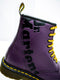 Dr Martens Boots, Size UK4-7, Purple Boots, Women's Leather Boots / Logo Printed, 8 eye Boots