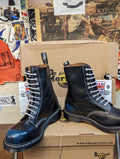 Dr Martens 1919 Blue, size UK7, 10 Hole Leather Boots, Rare Boots