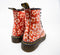 Dr Martens Floral, Leather Boots, Womens Ankle Boots / Pattern Printed, Floral Shoes