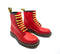 Dr Martens Ankle Boots / Red Winter Boots / Womens Leather Boots