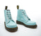 Dr Martens Winter Boots / Printed Blue and Snowflake 6 Hole / Womens Ankle Boots / 8175