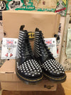 Dr Martens 1460, Spike, Black Smooth Leather, 8 Hole Boots / Various Sizes