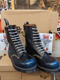 Dr Martens 1919 Blue, size UK7, 10 Hole Leather Boots, Rare Boots