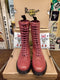 Dr Martens Le Voodoo, Size UK8, Red 14 Hole Boots, Patterned Boots