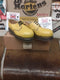 Dr Martens Steel Toe Shoes, Size UK3, Made in England, Vintage 90's, Yellow Leather Shoes  / 1925z