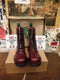 Getta Grip Vintage 90's, Size UK6.5, Made in England, Oxblood Steel 10 Hole, Women's Leather Boots