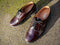 Loake Burgundy Shoes, Made in England, Classic Leather Gibson 5 Eyelet / 861