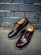 Loake Burgundy Shoes, Made in England, Classic Leather Gibson 5 Eyelet / 861