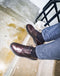 Loake Burgundy Shoes, Made in England, Classic Leather Gibson 5 Eyelet / 861