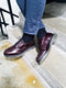 Loake Burgundy Shoes, Made in England, Classic Leather Gibson 5 Eyelet / 861