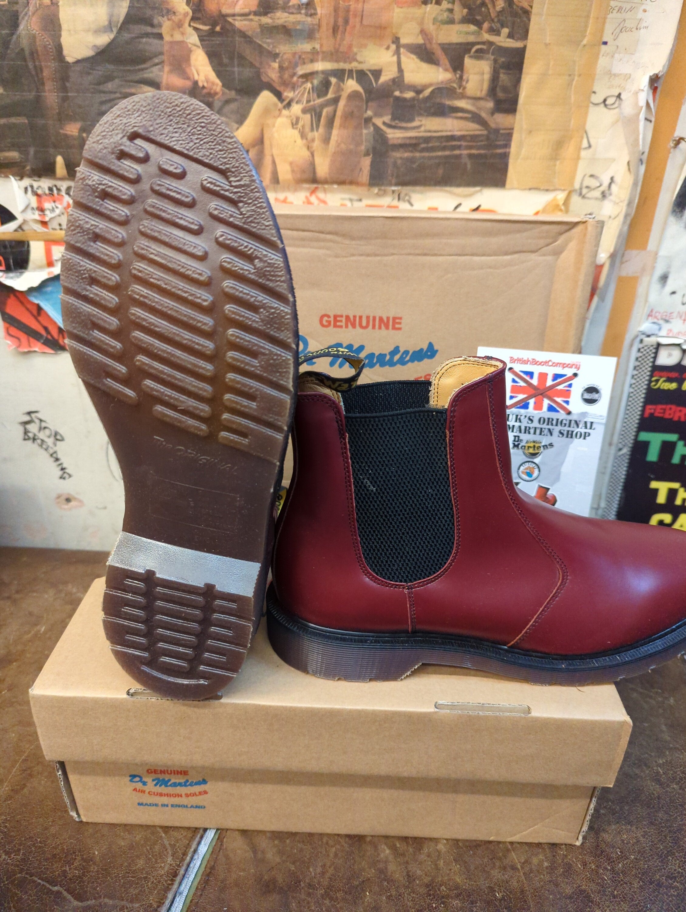 Dr Martens 2976 Cherry Made in England Chelsea Boot