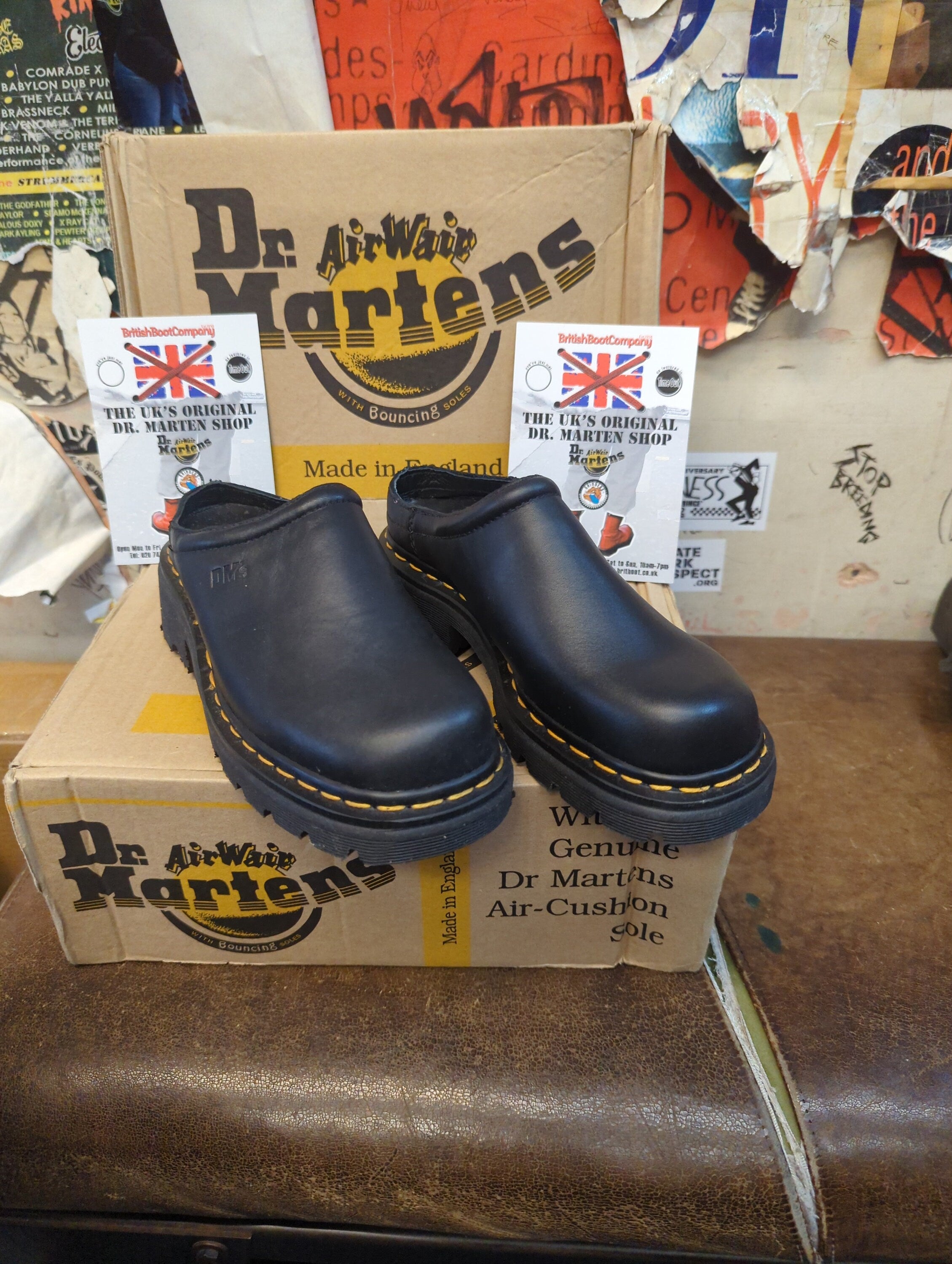 Dr Martens Made England Black Mules Size - Main Image