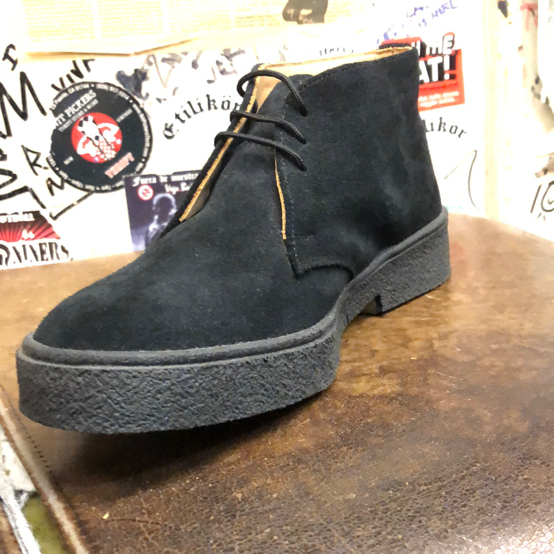 靴 e cox chukka boot George Cox - Pop Boy Black Suede Chukka Boot