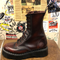 GRINDERS - ALICE X BURGUNDY RUB OFF LEATHER BOOT WITH DOUBLE SOLE UNIT (10 EYELET) - The British Boot Company LTD