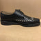 GEORGE COX - BLACK CALF LEATHER SHOE WITH WHITE CONTRAST STITCHING WI (4065) - The British Boot Company LTD