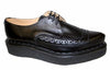 GEORGE COX - BLACK LEATHER POINTED TOE CREEPER (3705) - The British Boot Company LTD