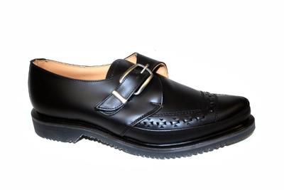 Monk George Cox Creepers Sale GEORGE COX BLACK LEATHER SHOE (4067)
