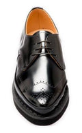 GEORGE COX BLACK LEATHER STRUMMER LACE UP STYLE (10635) (3 EYELET) - The British Boot Company LTD