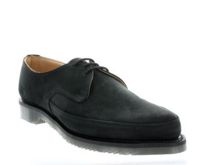 GEORGE COX - BLACK NUBUCK LEATHER SHOE WITH AIR CUSHION SOLE