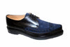 GEORGE COX - NAVY SUEDE AND BLACK LEATHER SHOE (4065) - The British Boot Company LTD