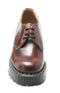 GRINDERS - ROXY LO BURGUNDY RUB OFF LEATHER SHOE WITH DOUBLE SOLE UNIT (3 EYELET)T - The British Boot Company LTD