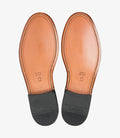 LOAKE - &quot; PRINCETON&quot; BLACK LEATHER LOAFER SHOE WITH LEATHER SOLE - The British Boot Company LTD