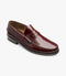 LOAKE - &quot; PRINCETON&quot; BURGUNDY LEATHER LOAFER SHOE WITH LEATHER SOLE - The British Boot Company LTD