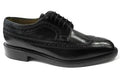 LOAKE - &quot;ROYAL&quot; BROGUE WITH LEATHER SOLE (BLACK LEATHER) - The British Boot Company LTD