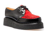 ROBOT - BLACK LEATHER RED SUEDE 4 D RING CREEPER (3588) - The British Boot Company LTD
