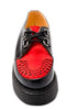 ROBOT - BLACK LEATHER RED SUEDE 4 D RING CREEPER (3588) - The British Boot Company LTD