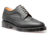 SOLOVAIR - BLACK GREASY LEATHER BROGUE (5 EYELET) - The British Boot Company LTD