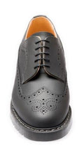 SOLOVAIR - BLACK GREASY LEATHER BROGUE (5 EYELET) - The British Boot Company LTD